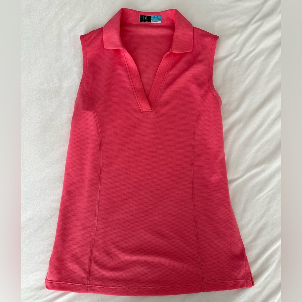 PGA Golf Women’s Airflux Sleeveless Tank Top in Pink Lemonade